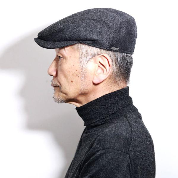 メンズ 帽子 大きいサイズ ハンチング カシミヤ wigens 高級素材 秋冬 ハンチング帽 ウィゲン シンプル ブランド 小物 黒 チャコール [ ivy cap ] 男性 ギフト プレゼント ラッピング無料 父の日_16