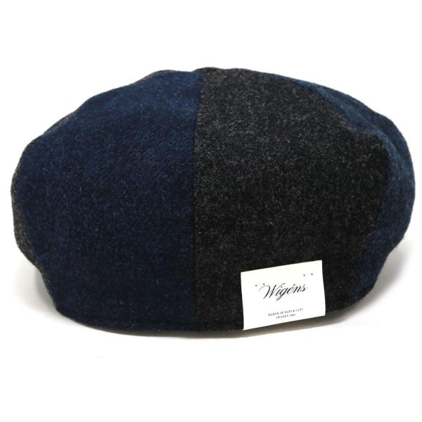 メンズ 大きいサイズ 帽子 秋冬 シェットランド ウール パッチワーク