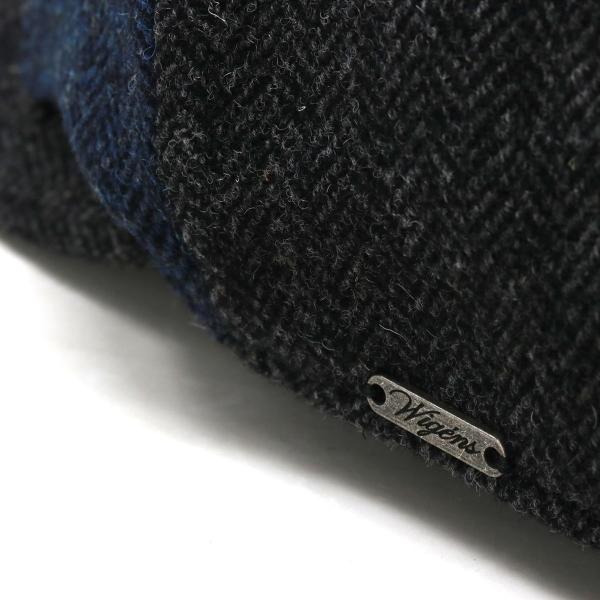 メンズ 大きいサイズ 帽子 秋冬 シェットランド ウール パッチワーク
