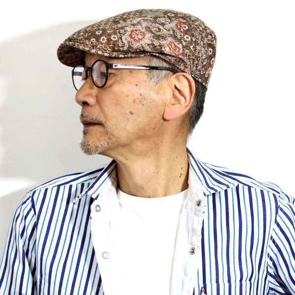 大きいサイズ 帽子 メンズ ハンチング WIGENS ペイズリー 和柄 インポート ブランド 送料無料 父の日 ギフト 人気 春夏 ハンチング帽 / 58cm/60cm/62cm/64cm / ネイビー ライトブラウン [ ivy cap ] 父の日 ギフト 人気 男性 誕生日 プレゼント ラッピング無料 送料無料_15