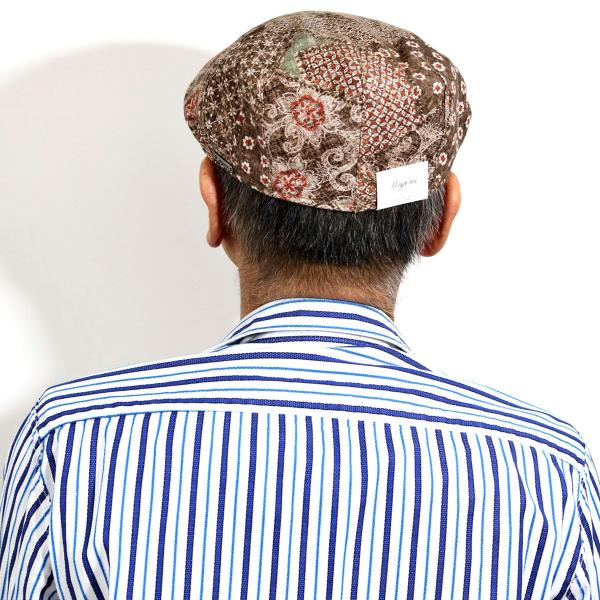 大きいサイズ 帽子 メンズ ハンチング WIGENS ペイズリー 和柄