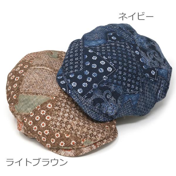 大きいサイズ 帽子 メンズ ハンチング WIGENS ペイズリー 和柄