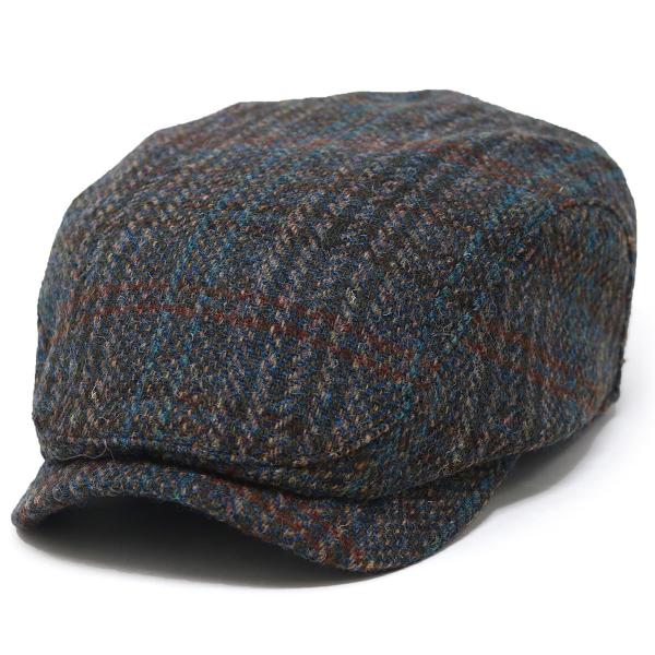 wigens 大きいサイズ 帽子 ハリスツイード メンズ ハンチング 秋冬 チェック ウール 暖かい 送料無料 ウィゲン チェック柄 秋冬 毛100% 紺 ネイビー [ ivy cap ] クリスマス プレゼント 男性 ギフト 誕生日プレゼント ギフトラッピング包装無料 父の日