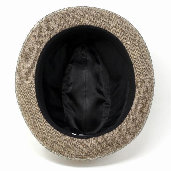 ライナー型 ハット メンズ スエード調 ミラショーン ヘリンボーン 秋冬