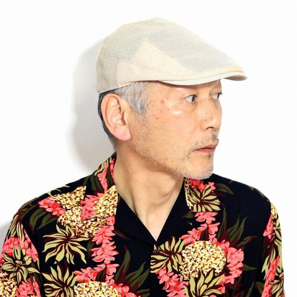 メンズ ハンチング 紳士 帽子 春夏 麻 hunting 大きいサイズ 小さいサイズ ベージュ Sサイズ Mサイズ Lサイズ LLサイズ ベージュ [ ivy cap ] ギフト プレゼント 父の日 贈り物 ギフト包装 敬老の日_6