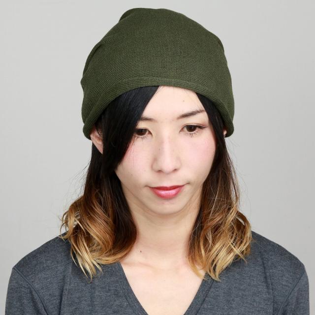 帽子 メンズ ニット帽 レディース Le Milieu ル ミリュー 綿麻ニットワッチ ロングミサイル カーキの通販はau Pay マーケット Elehelm帽子専門店