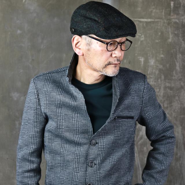 ハンチング 帽子 メンズ カシュケット ハリスツイード ハンチング帽