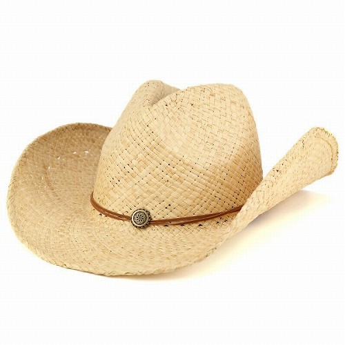 テンガロンハット メンズ カウボーイ ハット レディース ラフィア 春夏 ウエスタン 帽子 天然素材 ナチュラルの通販はau Pay マーケット Elehelm帽子専門店