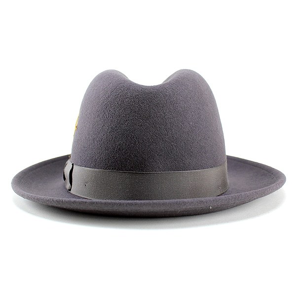 【 New York Hat 】 ニューヨークハットワイドブリム中折れハット The Fedora グレー ( 鼠 )_3