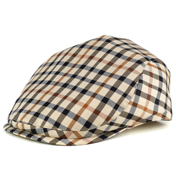 帽子 ハンチング帽 メンズ ダックス daks チェック 総柄 コットン