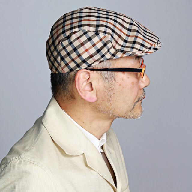 帽子 ハンチング帽 メンズ ダックス daks チェック 総柄 コットン ブリティッシュ ハウスチェック ベージュ系_8