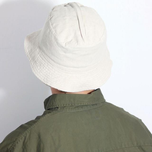ハット バティック柄 ラカル サハリハット バケットハット リバーシブル 収納 リネン コットン ナチュラルの通販はau Pay マーケット Elehelm帽子専門店