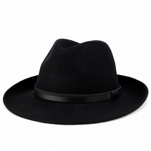 中折れ帽子 メンズ  秋 冬 ソフトハット フェルト イタリア製 帽子 Di CHIARA ROSA ディ・キアラ・ロ−ザ ワイド ブリム 大きいサイズ 中折れ帽 黒 ブラック クリスマス ギフト 送料無料