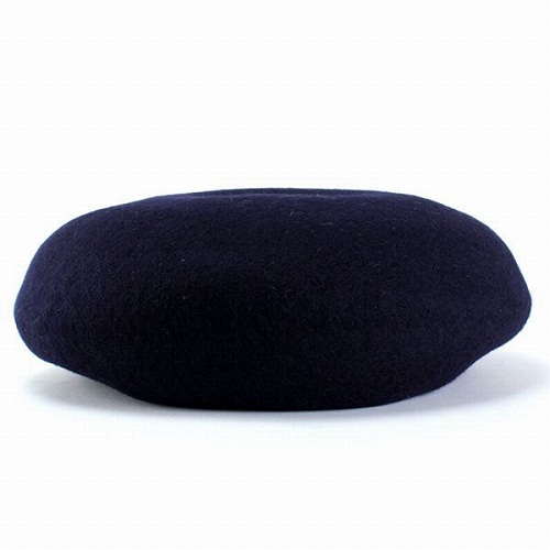 帽子 レディース ベレー帽 国産バスクベレー 帽子 大きいトップで耳まですっぽり 帽子 ネイビーの通販は