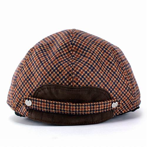 ハンチング ハウンドトゥース トレンド ファッション ミラショーン イタリアブランド 帽子 鳥打 千鳥柄 ブラウン ハンチング ハウンドトゥース トレンド ファッション ミラショーン