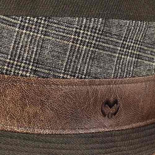 中折れハット ミラショーン 秋冬 ピケ ハット お洒落 紳士 茶 ブラウン