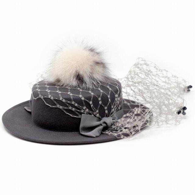 バラ色の帽子 リボン フェルトハット レディース 可愛い ハット