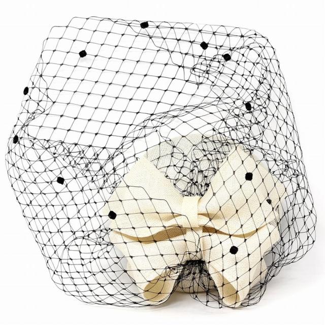 ヘッドドレス リボン チュール かわいい レディース 春夏 カクテル