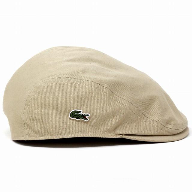 ラコステ ハンチング オールシーズン 帽子 日本製 メンズ 秋冬 LACOSTE 帽子 シンプル ユニセックス カツラギ 綿 春夏 無地 紳士 ハンチング帽 手洗い可 ベージュ メール便送料無料 プレゼント ギフト ラッピング無料_1