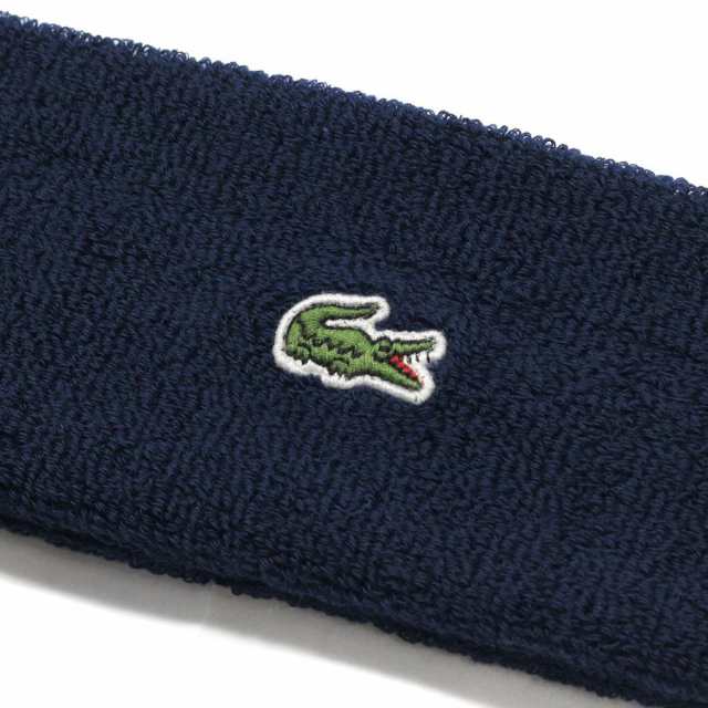 【色:ネイビー】ラコステ (LACOSTE) ロゴ ヘッドバンド ヘアバンド テ