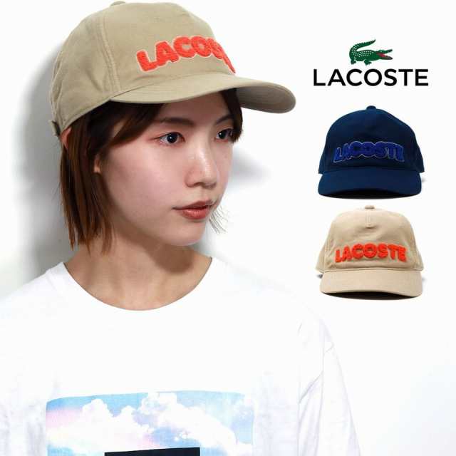 キャップ メンズ ブランド LACOSTE サガラワッペン 綿100％ 秋冬