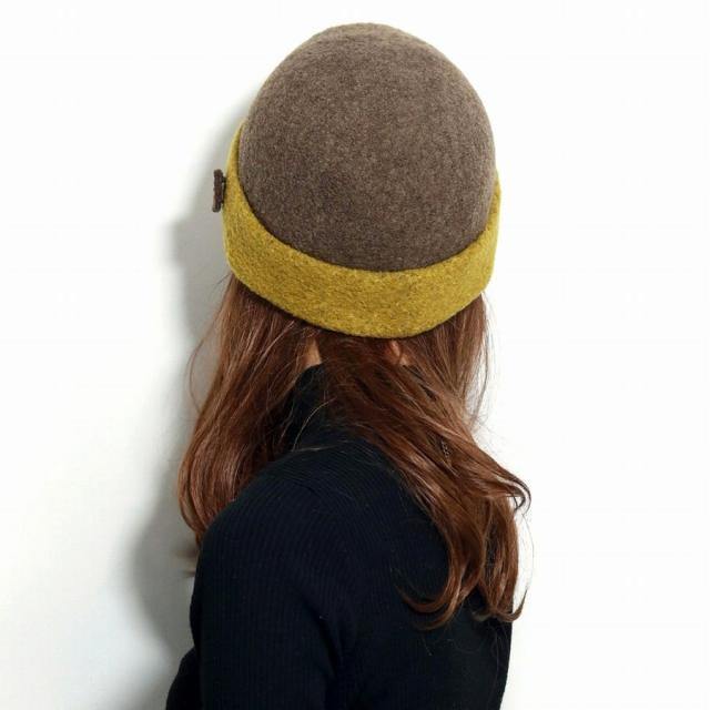 ロールキャップ ブークレー 秋冬 ニット帽 レディース put