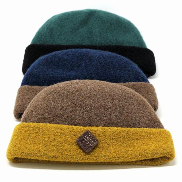 ロールキャップ ブークレー 秋冬 ニット帽 レディース put