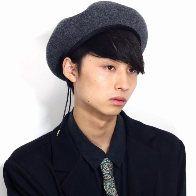 羊毛 ちょぼ付き ベレー レディース メゾン バース ベレー アーミーベレー maisonbirth 帽子 レディース ベレー帽 メンズ 日本製 フリーサイズ グレー プレゼント クリスマス ギフト 帽子 贈り物 ラッピング無料の通販は