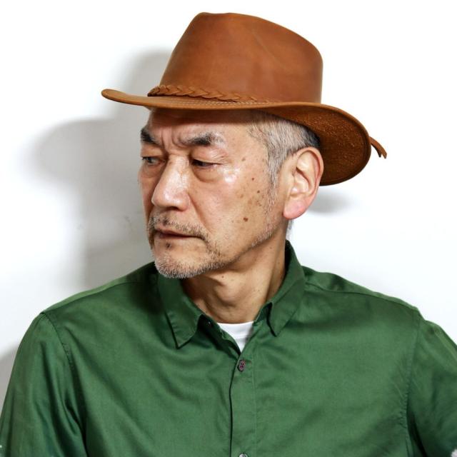 送料無料 ハット メンズ レザー 帽子 エクアドル製 高級 レザー 撥水