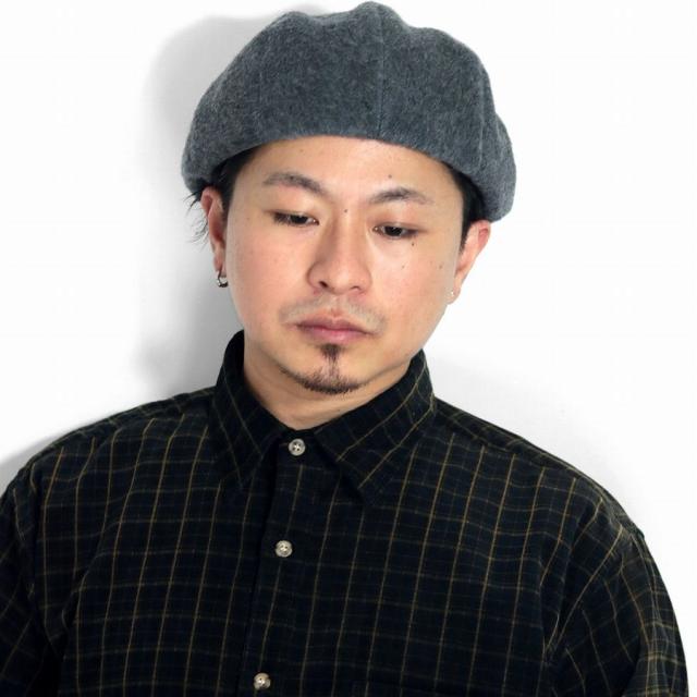 ハンチング 灰色 メンズ ラカル 帽子 フレンチベーシック 美形シルエット 紳士帽子 秋冬物 暖かい アルパカシャギー ジェントルマン ラカル ハンチング帽 紳士 racal アイビーキャップ Mサイズ Lサイズ グレー ラカル 店舗 帽子通販 メール便可能_10