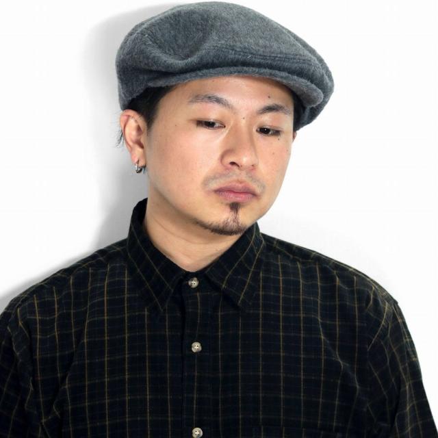 ハンチング 灰色 メンズ ラカル 帽子 フレンチベーシック 美形シルエット 紳士帽子 秋冬物 暖かい アルパカシャギー ジェントルマン ラカル ハンチング帽 紳士 racal アイビーキャップ Mサイズ Lサイズ グレー ラカル 店舗 帽子通販 メール便可能_7