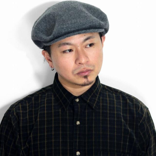 ハンチング 灰色 メンズ ラカル 帽子 フレンチベーシック 美形シルエット 紳士帽子 秋冬物 暖かい アルパカシャギー ジェントルマン ラカル ハンチング帽 紳士 racal アイビーキャップ Mサイズ Lサイズ グレー ラカル 店舗 帽子通販 メール便可能_8