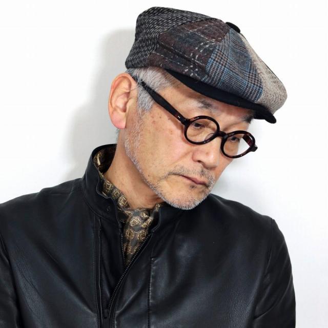 STACY ADAMS 8方 ハンチング ツイード チェック キャスケット 帽子 ステイシーアダムス 秋冬 チェック柄 ブランド メンズ ハンチング帽 レディース パッチワーク 帽子 男性 プレゼント クリスマス ギフト