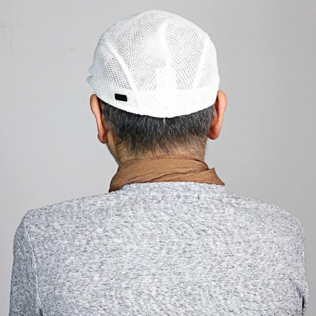 stetson ハンチング 帽子 メンズ 日本製 フリーサイズ ステットソン ハンチング帽 麻ニット 無地 シンプル STETSON アイビーキャップ 人気アイテム 紳士 春夏 カジュアル ブランドロゴプレート オフホワイト 白_9