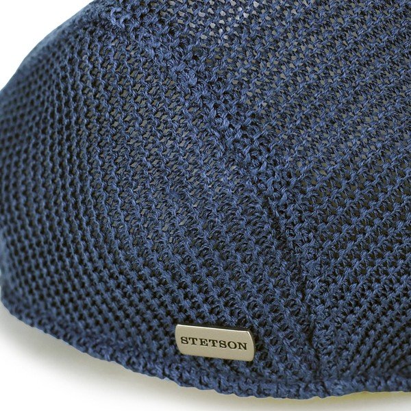 stetson 帽子 ハンチング メンズ 春夏 ステットソン 日本製 フリーサイズ ハンチング帽 無地 シンプル 麻 ニット 涼しい STETSON アイビーキャップ リネン 人気アイテム 紳士 カジュアル ブランドロゴプレート 紺 ネイビー_4