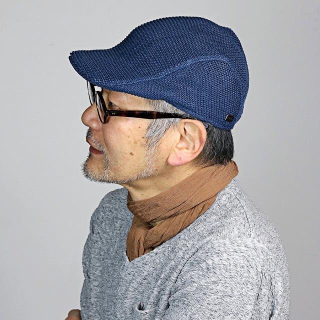 stetson 帽子 ハンチング メンズ 春夏 ステットソン 日本製 フリーサイズ ハンチング帽 無地 シンプル 麻 ニット 涼しい STETSON アイビーキャップ リネン 人気アイテム 紳士 カジュアル ブランドロゴプレート 紺 ネイビー_8