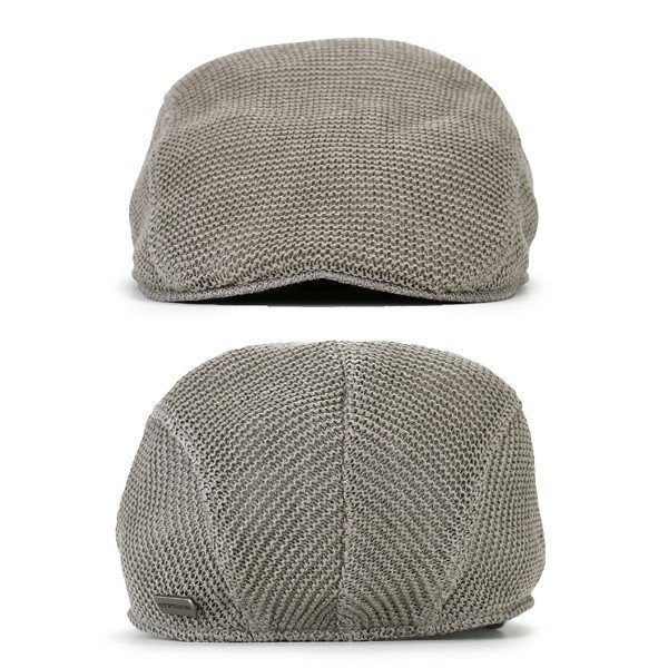 STETSON ハンチング メンズ 春夏 帽子 麻100% ステットソン 日本製 フリーサイズ 大きいサイズ ハンチング帽 無地 麻 ニット 涼しい 通気性 リネン ブランド 灰色 グレー 父の日 ギフト プレゼント 贈り物 春 夏 30代 40代 50代 60代 70代 メンズファッション_2