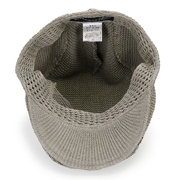 STETSON ハンチング メンズ 春夏 帽子 麻100% ステットソン 日本製 フリーサイズ 大きいサイズ ハンチング帽 無地 麻 ニット 涼しい 通気性 リネン ブランド 灰色 グレー 父の日 ギフト プレゼント 贈り物 春 夏 30代 40代 50代 60代 70代 メンズファッション_5