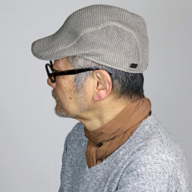 STETSON ハンチング メンズ 春夏 帽子 麻100% ステットソン 日本製 フリーサイズ 大きいサイズ ハンチング帽 無地 麻 ニット 涼しい 通気性 リネン ブランド 灰色 グレー 父の日 ギフト プレゼント 贈り物 春 夏 30代 40代 50代 60代 70代 メンズファッション_8