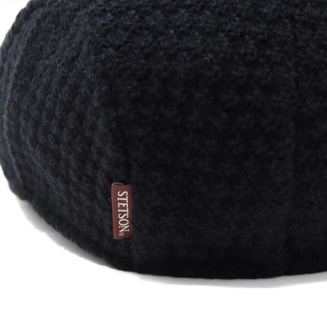STETSON (ステットソン) ハンチング メンズ 大きいサイズ ウール混 ニット 手洗い可 日本製 秋冬 ニットハンチング 黒 ブラック 日本製 ハンチング 秋 冬 男性 紳士 送料無料 ラッピング無料_6
