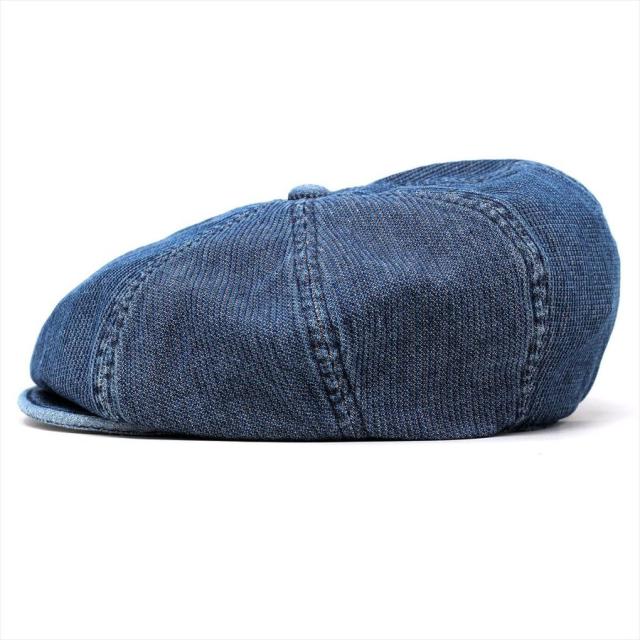 デニム キャスケット STETSON 日本製 帽子 メンズ コードデニム レディース 8方ハンチング 細畝 インディゴ デニム キャスハンチング ブルー ロイヤルステットソン 帽子通販 送料無料 ギフト プレゼント_1