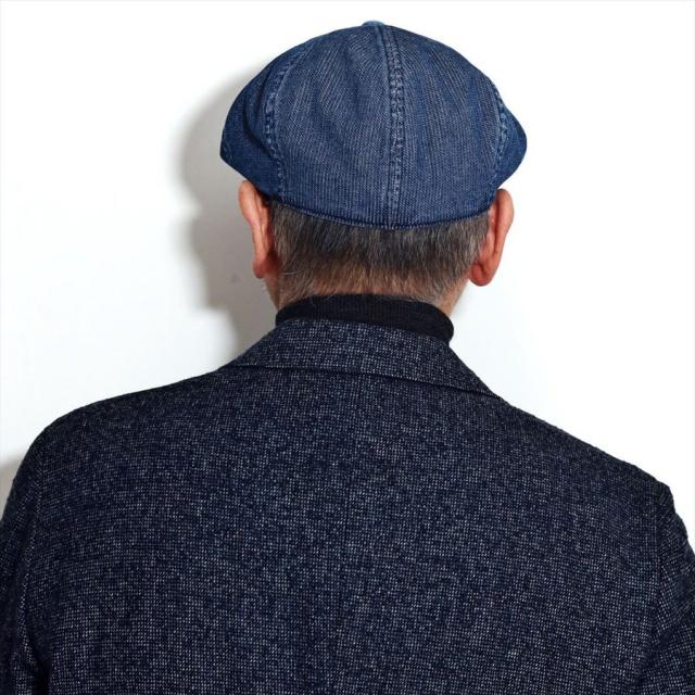 デニム キャスケット STETSON 日本製 帽子 メンズ コードデニム レディース 8方ハンチング 細畝 インディゴ デニム キャスハンチング ブルー ロイヤルステットソン 帽子通販 送料無料 ギフト プレゼント_10