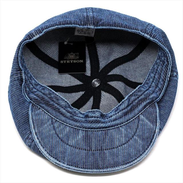 デニム キャスケット STETSON 日本製 帽子 メンズ コードデニム レディース 8方ハンチング 細畝 インディゴ デニム キャスハンチング ブルー ロイヤルステットソン 帽子通販 送料無料 ギフト プレゼント_5