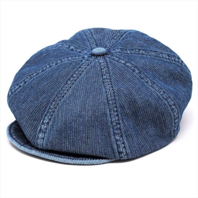デニム キャスケット STETSON 日本製 帽子 メンズ コードデニム レディース 8方ハンチング 細畝 インディゴ デニム キャスハンチング ブルー ロイヤルステットソン 帽子通販 送料無料 ギフト プレゼント_6