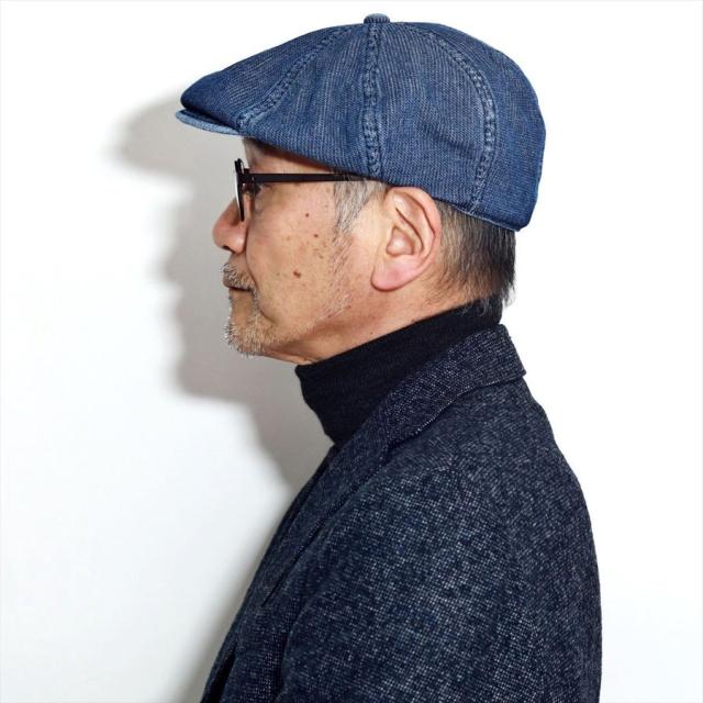 デニム キャスケット STETSON 日本製 帽子 メンズ コードデニム レディース 8方ハンチング 細畝 インディゴ デニム キャスハンチング ブルー ロイヤルステットソン 帽子通販 送料無料 ギフト プレゼント_9