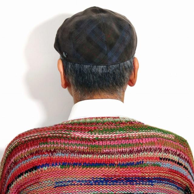 ステットソン 帽子 ハンチング コーデュロイ ダークチェック ドゥカ・ヴィスコンティ イタリア生地 STETSON DUCA VISCONTI DI MODRONE ロイヤルステットソン アメリカ ブランド コール天 ハンチング帽 ブラウン ( クリスマス ギフト包装 ラッピング 無料 )_10