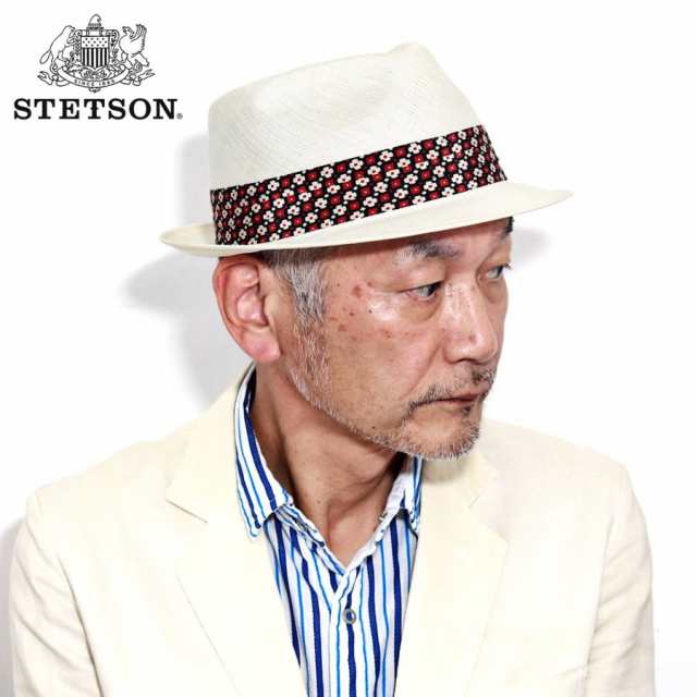 STETSON ステットソン 高級 ハット シゾール メンズ stetson Fandango 帽子 天然草 マニッシュ ハット 帽子 59cm  リボン 花柄 ホワイト 白 男性 ギフト プレゼント ラッピング無料の通販はau PAY マーケット - ELEHELM帽子専門店 | au PAY  マーケット－通販サイト