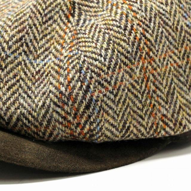 ハリスツイード 8方 ハンチング 帽子 メンズ STETSON CHADWICK 帽子 ウール メンズ ハンチング帽 USAブランド ハンチング帽子 チェック柄 秋 冬 ステットソン 茶 ブラウン 男性 プレゼント 帽子通販 父の日 贈り物 ラッピング無料_4
