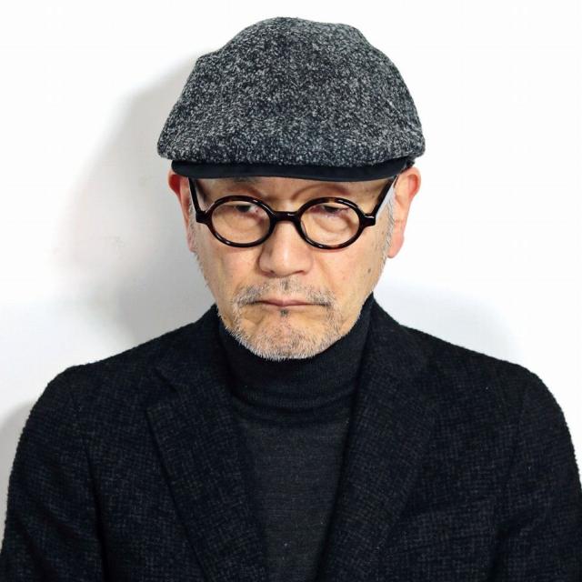 ハンチング メンズ ツイード 秋 冬 おしゃれ ミラショーン 帽子 ブークレー アイビーキャップ 紳士 ハンチング帽 クラッシック S M L LL チャコールグレー プレゼント 40代 50代 60代 男性 帽子 通販 ELEHELM_7