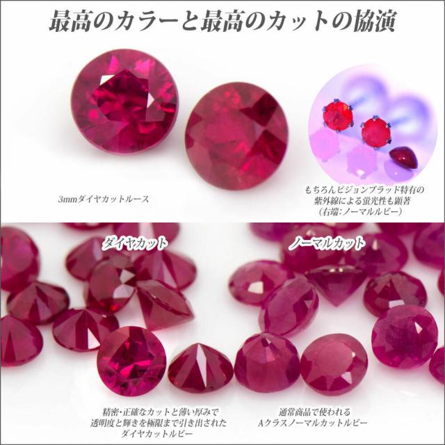 送料無料 K10ホワイトゴールド ピジョンブラッド ルビー 脇石キュービック スイングピアス 両耳ペア 宅配便_2
